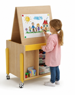 meuble chevalet mobile double face k’briol 